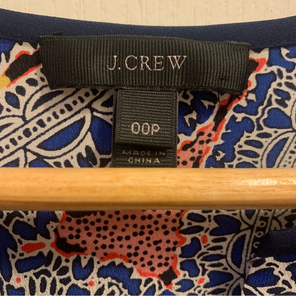 J. Crew Women's Petite 00P Silk Paisley Mini Dress - Picture 13 of 15